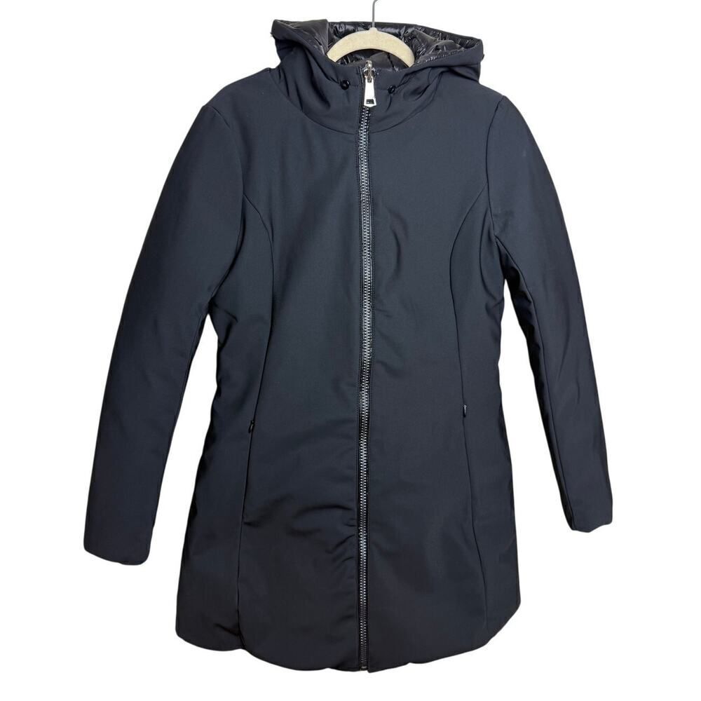 LOLA Made in Italy Black Coat with Hood Women’s Sz. M